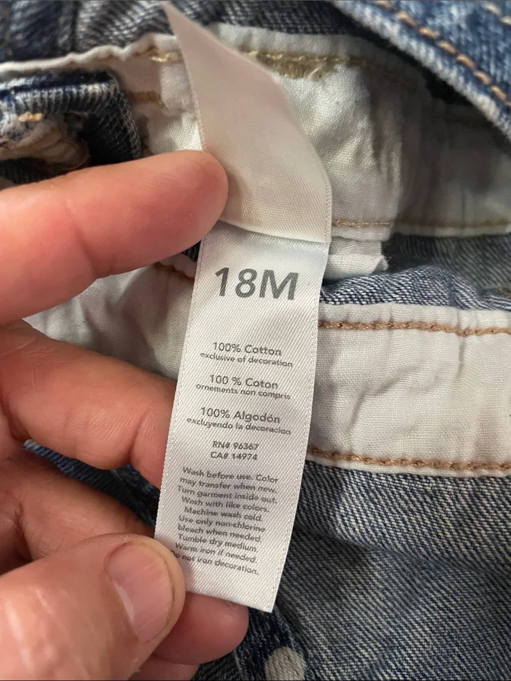 Oshkosh polka dot denim bib overalls 18 months